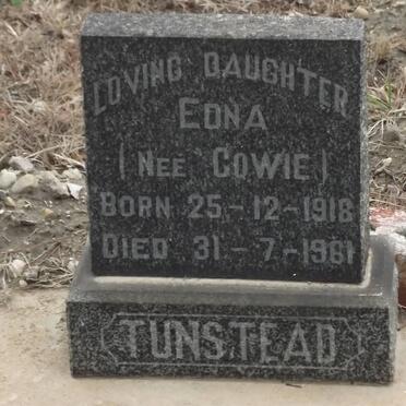 TUNSTEAD Edna nee COWIE 1918-1961