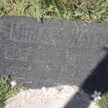 WAIT Miriam 1937-1987