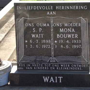WAIT S.P. 1898-1972 :: BOUWER Mona 1933-1997