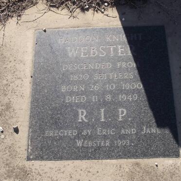 WEBSTER Haddon Knight 1900-1949