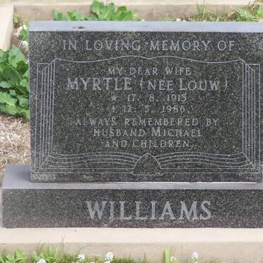 WILLIAMS Myrtle nee LOUW 1915-1986