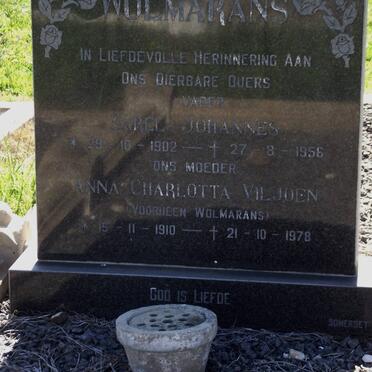 WOLMARANS Sarel Johannes 1902-1956 :: VILJOEN Anna Charlotta formerly WOLMARANS 1910-1978