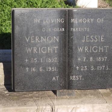 WRIGHT Vernon 1892-1951 &amp; Jessie 1897-1973