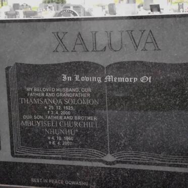 XALUVA Thamsanqa Solomon 1925-2000 :: XALUVA Mbuyiseli Churchill 1960-2007