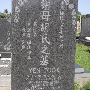 YEN FOOK Esme Maude -1981