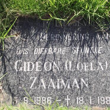 ZAAIMAN Gideon 1986-1989