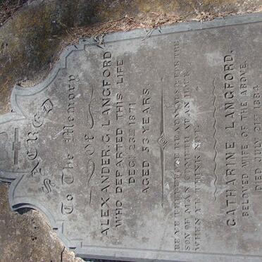 LANGFORD Alexander G. -1871 &amp; Catharine -1894