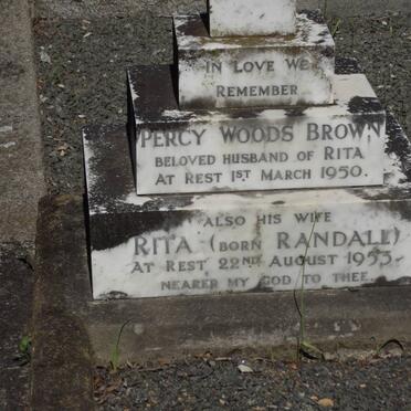 BROWN Percy Woods -1950 &amp; Rita RANDALL -1953