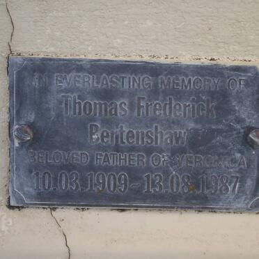BERTENSHAW Thomas Frederick 1909-1987
