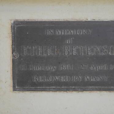 BETENSON Ethel 1901-1997