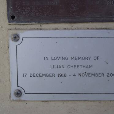CHEETHAM Lilian 1918-2004