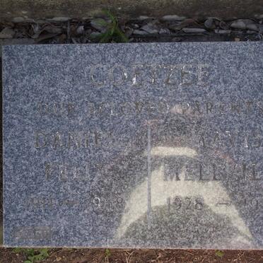 COETZEE Daniel Felix 1911-1968 &amp; Mavis Mellville 1928-1990