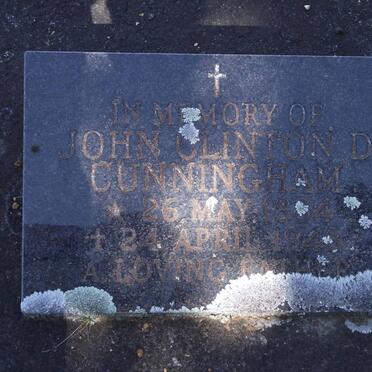 CUNNINGHAM John Clinton D. 1884-1948