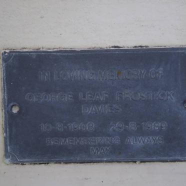 DAVIES George Leaf Frostick 1908-1989