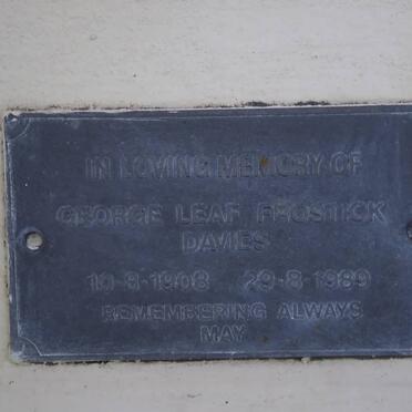 DAVIES George Leaf Frostick 1908-1989