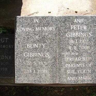GIBBINGS Peter 1922-2006 &amp; Bunty 1921-1995