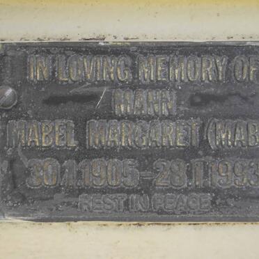MANN Mabel Margaret 1905-1993