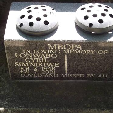 MBOPA Lonwabo Cyril Simnikiwe 1946-2001