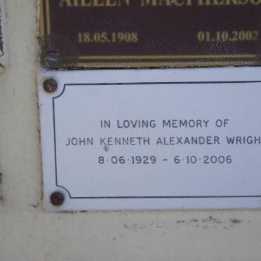 WRIGHT John Kenneth Alexander 1929-2006