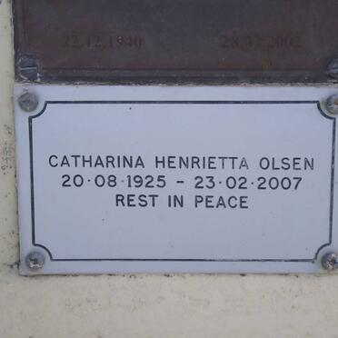 OLSEN Catharina Henrietta 1925-2007