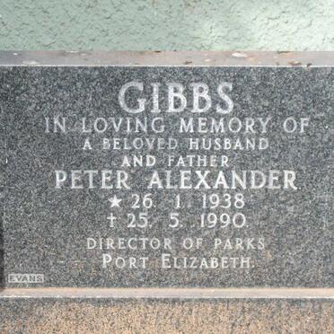 GIBBS Peter Alexander 1938-1990