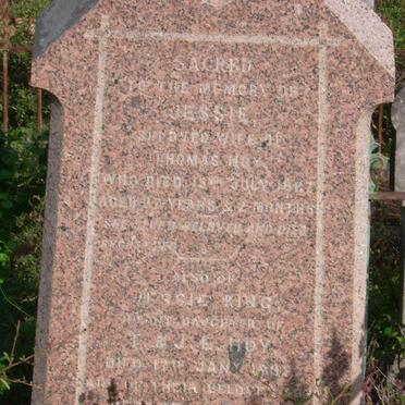 HOY Jessie -1882 :: KING Jessie nee HOY :: McKENSIE George