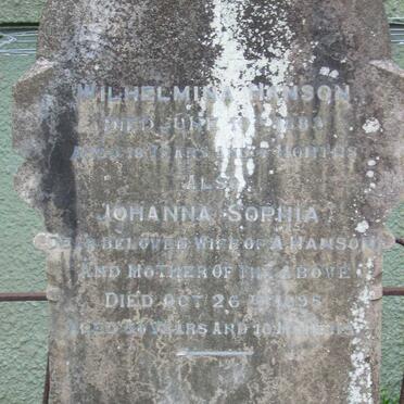 HANSON Wilhelmina 1883 :: HANSON Johanna Sophia 1895