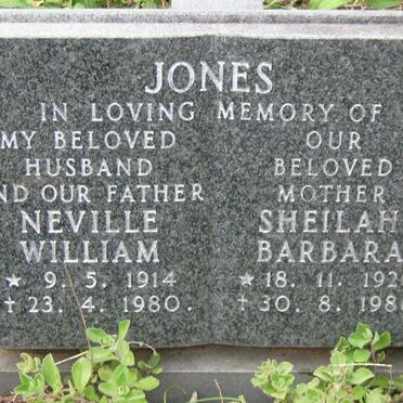 JONES Neville William 1914-1980 &amp; Sheilah Barbara 1920-1986