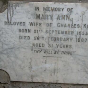 KROMM Mary Ann 1855-1887
