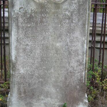 LEWIS Richard 1871 &amp; Annie -1884 :: LEWIS George Newson