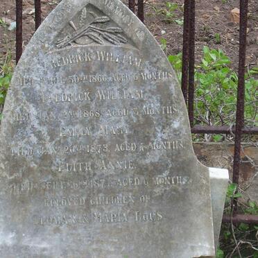 ROUS Frederick William -1866 :: ROUS Frederick William -1873 :: ROUS Emily Mary -1873 :: ROUS Edith Annie -1871