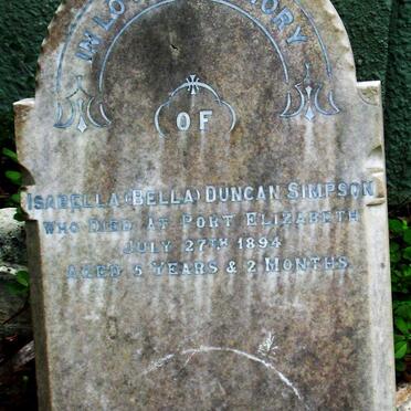SIMPSON Isabella Duncan -1894