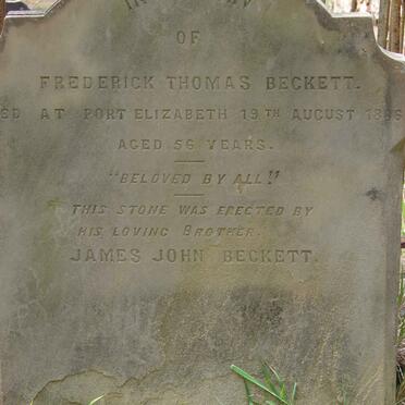 BECKETT Frederick Thomas -1886