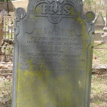 SEAMAN Mary Rebecca 1862-1863 :: SEAMAN William Henry 1865-1874