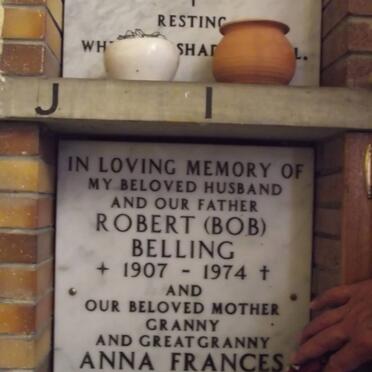 BELLING Robert  1907-1974 &amp; Anna Frances 1911-1989
