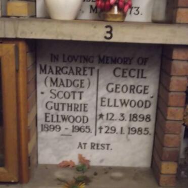 ELLWOOD Cecil George 1898-1985 &amp; Margaret Scott Guthrie 1899-1965