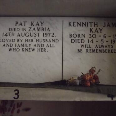 KAY Kennith James 1923-1979 &amp; Pat -1972