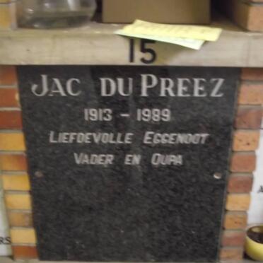 PREEZ Jac, du 1913-1989
