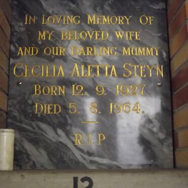 STEYN Cecilia Aletta 1927-1964