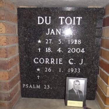 TOIT Jan, du 1928-2004 &amp; Corrie C.L. 1933-