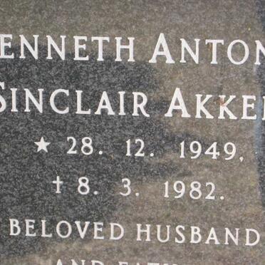AKKER Kenneth Anthony Sinclair 1949-1982