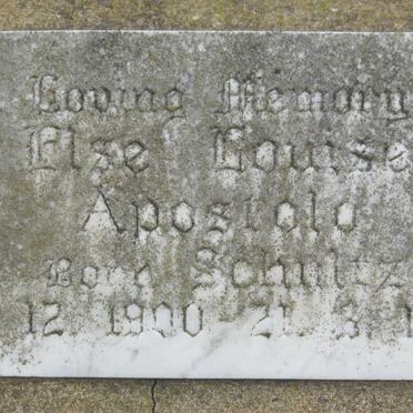 APOSTOLO Else Louise nee SCHULTZ 1900-1960