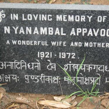 APPAVOO Nyanambal 1921-1972