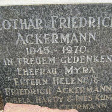 ACKERMANN Lothar Friedrich 1945-1970