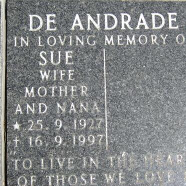 ANDRADE Sue, de 1927-1997