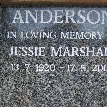 ANDERSON Jessie Marshall 1920-2005
