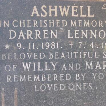 ASHWELL Darren Lennon 1981-1983