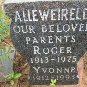 ALLEWEIRELD Roger 1913-1975 &amp; Yvonne 1912-1993
