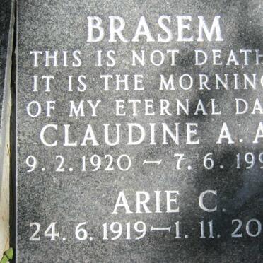 BRASEM Arie C. 1919-2010 &amp; Claudine A.A. 1920-1993