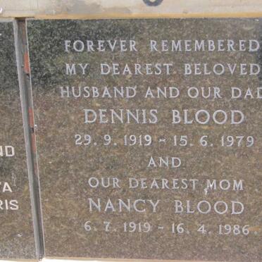 BLOOD Dennis 1919-1979 &amp; Nancy 1919-1986